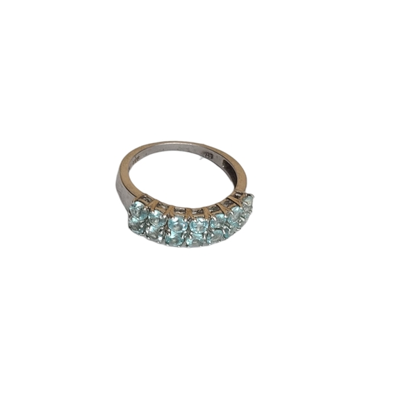 Crystal blue sterling silver ring - Picture 8 of 8